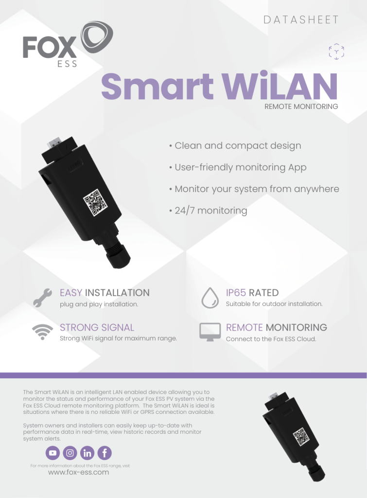Модуль моніторингу FoxESS Smart WiLAN — Wi-Fi + LAN